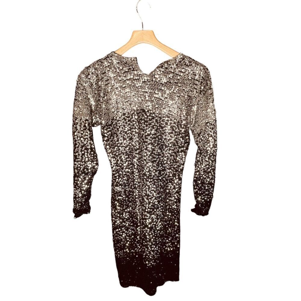 Adrienne Vittadini Sequins Ombre Mini Dress - Picture 9 of 10